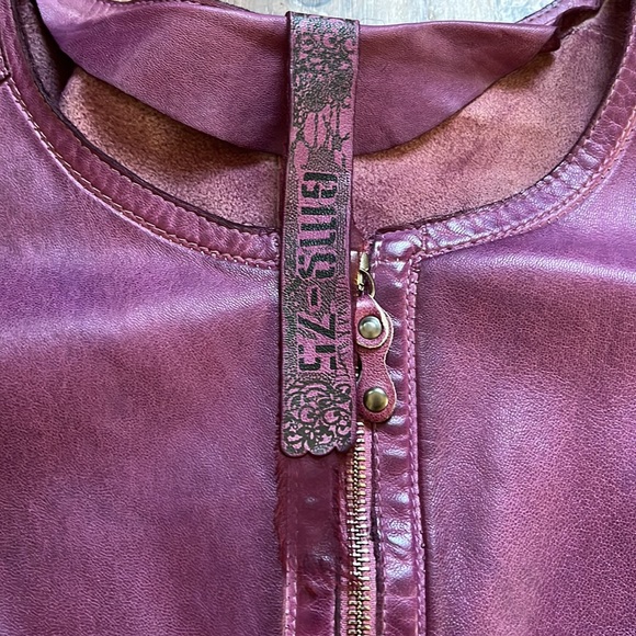 GMS-75 Purple Leather Zip Up Jacket - Picture 2 of 11